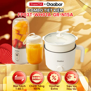  Combo Gaabor 36 máy xay sinh tố cầm tay FP03T-WH01A và nồi điện đa năng 1.5L GR-N15A 