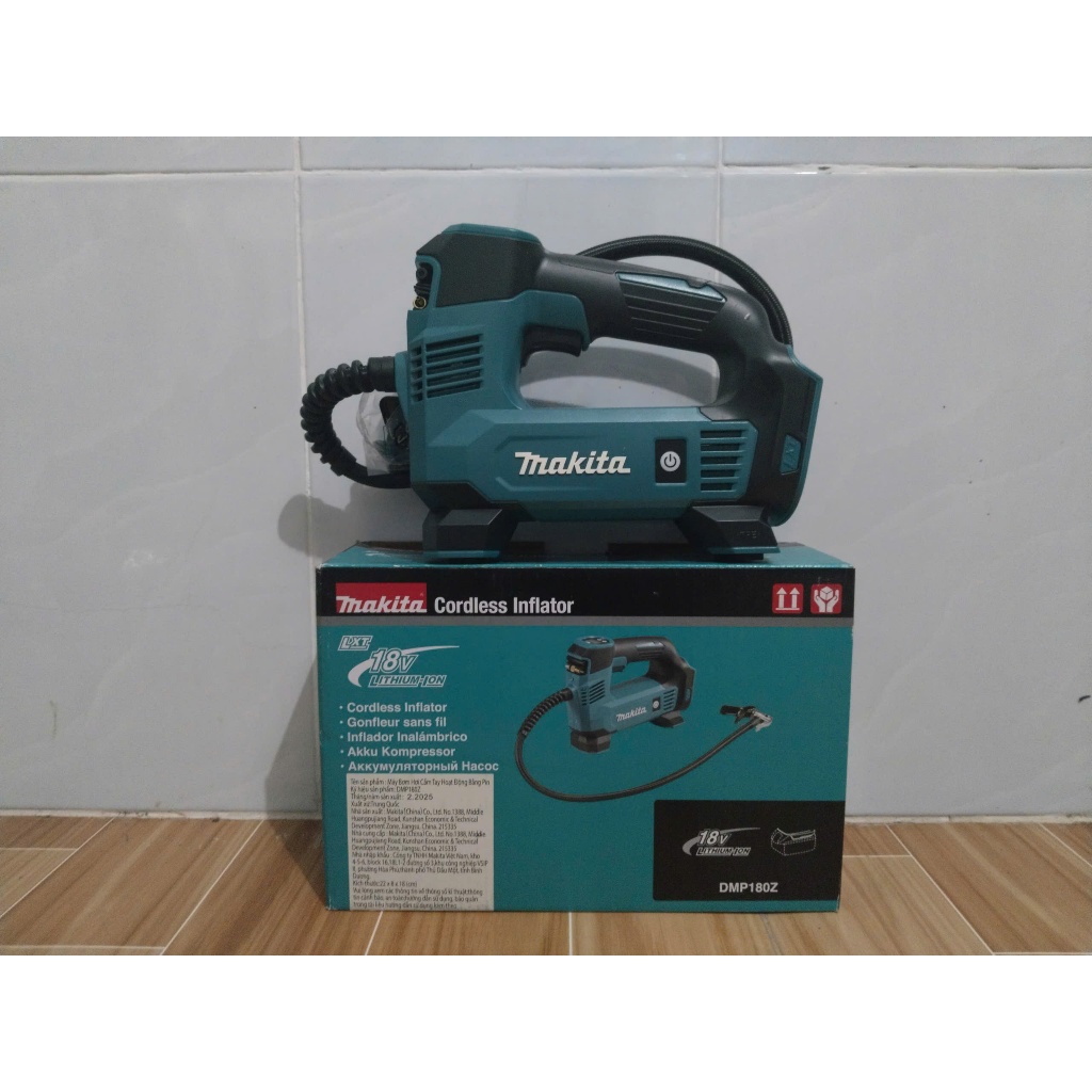 MÁY BƠM LỐP XE 18V MAKITA DMP180Z ( CHƯA GỒM PIN SẠC ) , ( HÀNG CHÍNH HÃNG BẢO HÀNH 12 THÁNG )