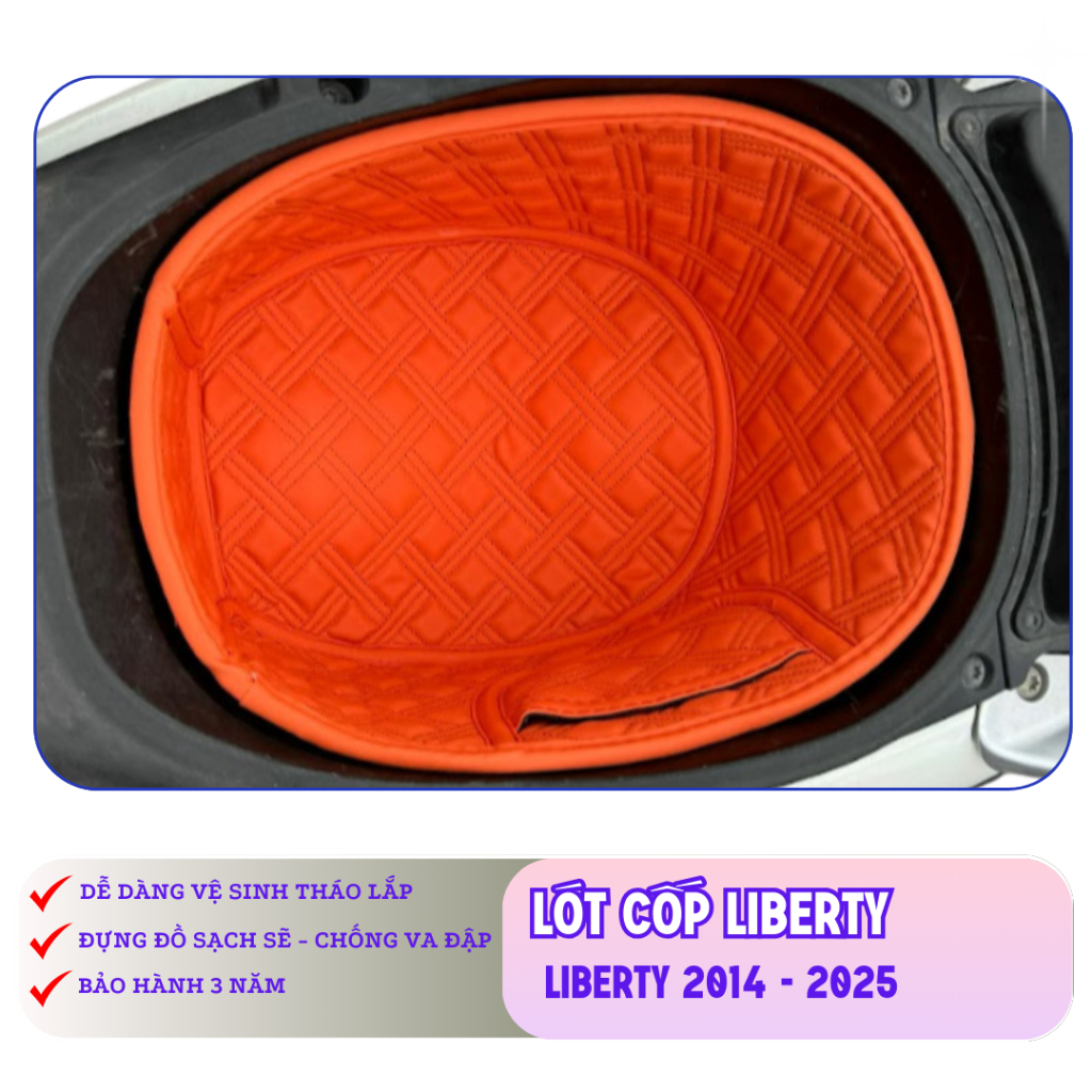 LÓT CỐP XE LIBERTY (2014 - 2025) CAO CẤP – DA NAPPA KHÔNG MÙI, CHỐNG THẤM, LOGO CHÍNH HÃNG