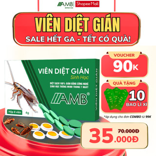  Viên Diệt Gián Sinh Học AMB Viện Hàn lâm khoa học Việt Nam xử lý các loại gián an toàn hiệu quả hộp 8 viên 