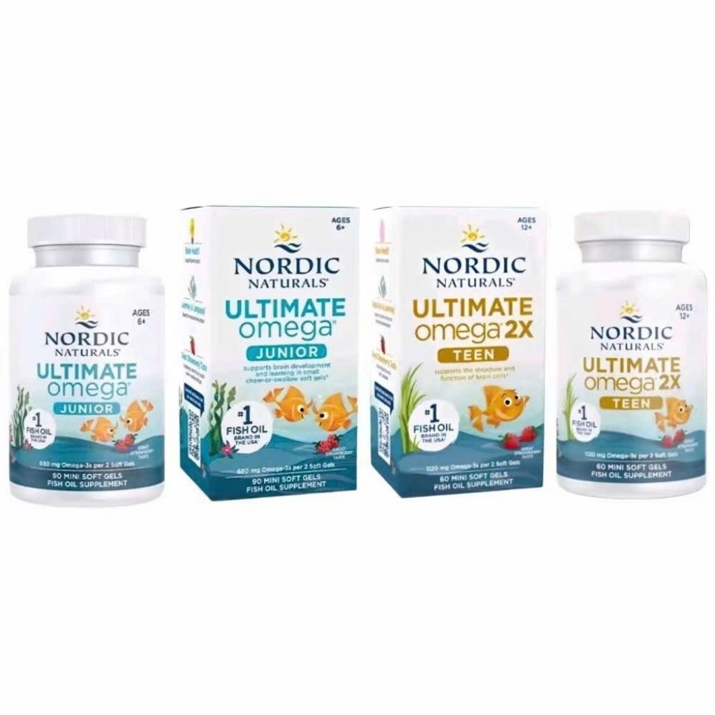(Hàng Mỹ - check QR) DHA Nordic Naturals Ultimate Omega Junior và 2X Teen cho độ tuổi 6y+ và 12y+