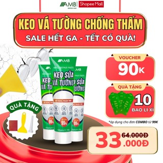  Keo sửa vá tường chống thấm AMB kèm dụng cụ phục hồi vết nứt trám trét khe hở tường chống mốc ẩm tuýp 250gr 