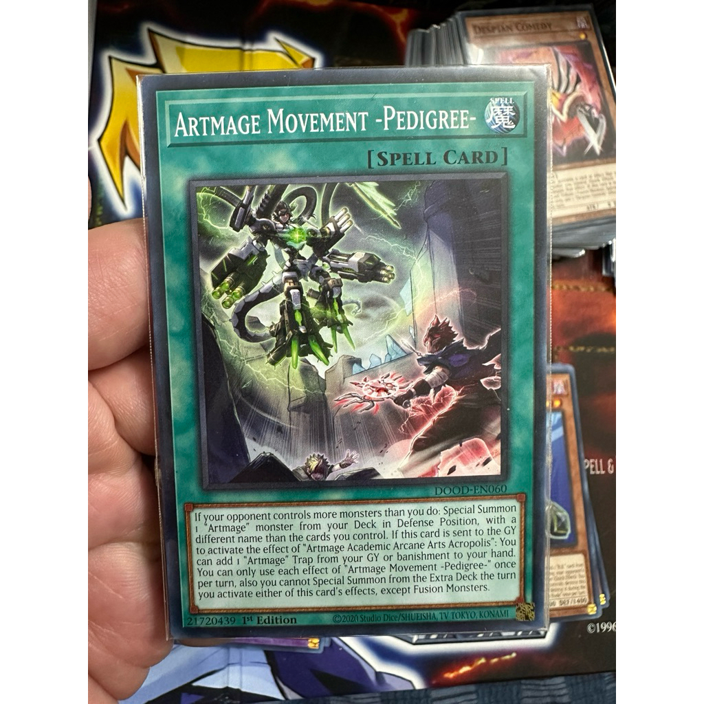 Thẻ bài Yugioh Artmage Movement - Pedigree (Real Card)