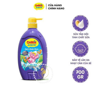Chai Sữa Tắm Gội Cho Bé Carrie Junior 700g Hương Trái Cây – Dịu Nhẹ, An Toàn Cho Da Nhạy Cảm