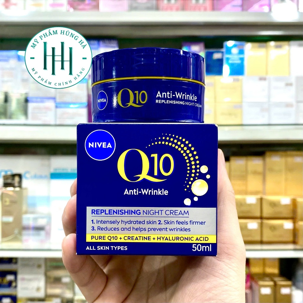 Kem Dưỡng Nivea Q10, Kem Dưỡng Da Nivea Q10 Ban Đêm, Giảm Nếp Nhăn 50ML