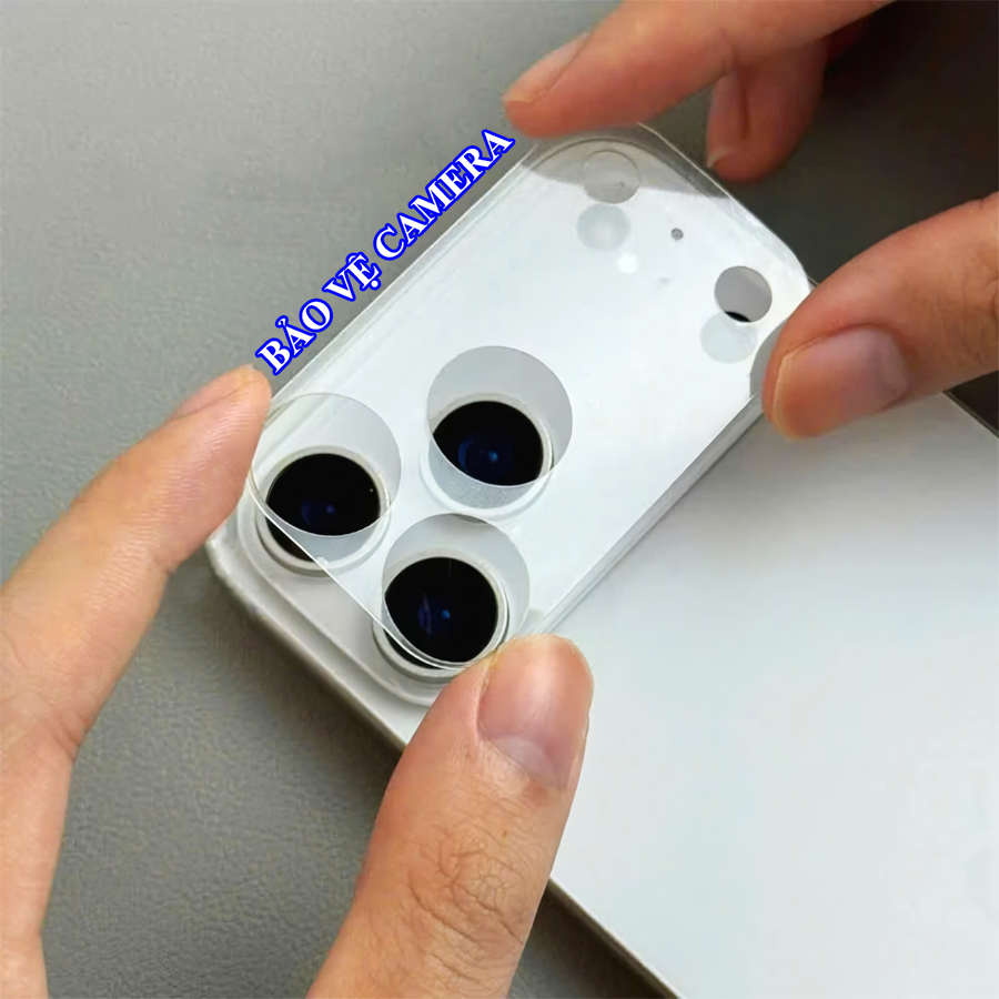 Cường lực bảo vệ cụm camera đế camera trong suốt nhám mờ chống xước camera Iphone 17 pro max 17pro 17air bộ hỗ trợ dán