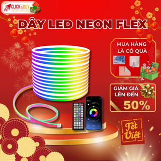  Đèn LED Neon Flex RGB 16 Triệu Màu Điều Khiển APP Remote Theo Nhạc 12V Trang Trí Phòng Gamingz 