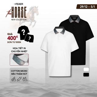  Áo Polo Nam PLUME Tay Ngắn Cổ Họa Tiết Lông Vũ In Chuyển Nhiệt Ombre Đặc Biệt Vải Cotton Micro Thoáng Mát Dễ Mặc Tha 