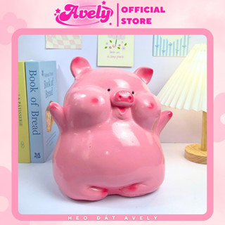  Heo Đất Heo Bánh Bao Size To  C26xD23xR20  Heo Đất Tiết Kiệm Mẫu Heo Má Bánh Bao Cute - AVELY Store 