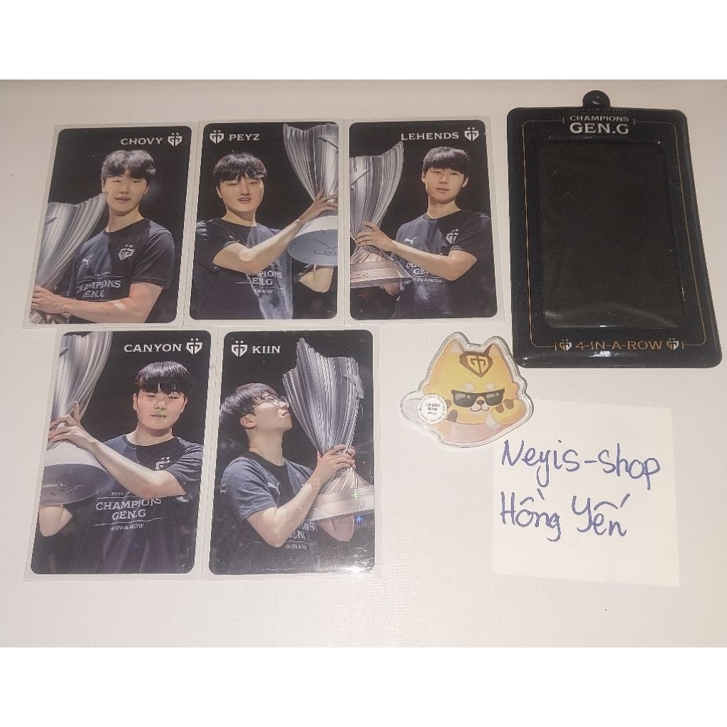 Photocard Gen.G Champion 4 Peat Kiin Canyon Chovy Peyz Lehends