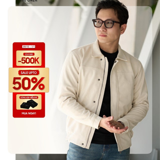  Áo khoác da lộn nam FLUX SUEDE JACKET mềm mịn khoá zip và khuy bấm cao cấp-THE GMEN ELEGANT EST 2017 
