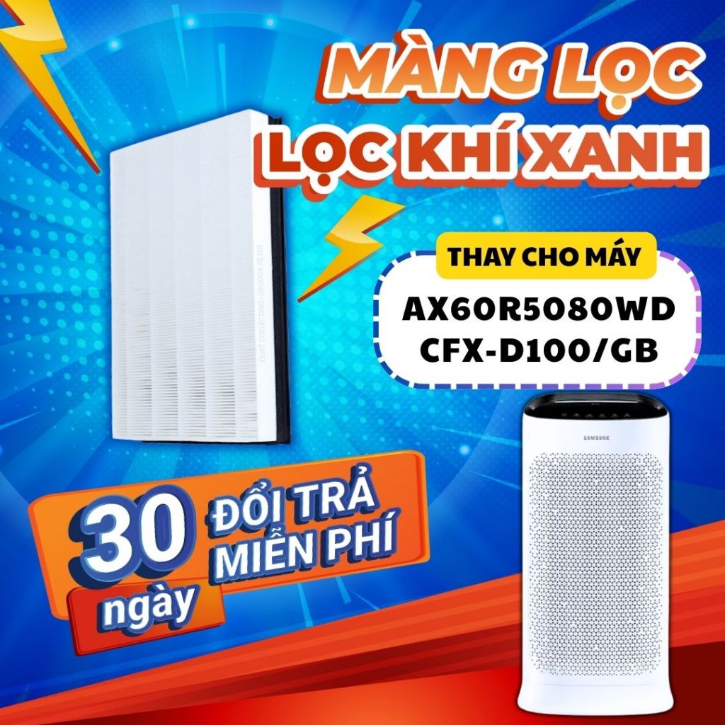Bộ lọc LocKhiXanh® tương thích cho Màng lọc không khí Samsung AX60R5080WD,CFX-D100/GB