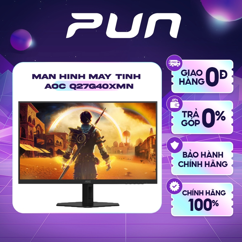Màn hình AOC Q27G40XMN 27 inch MiniLED 2K 180Hz HDR1000 – Độ sáng 1000nit,  FAST VA DCI-P3 96%, Gami
