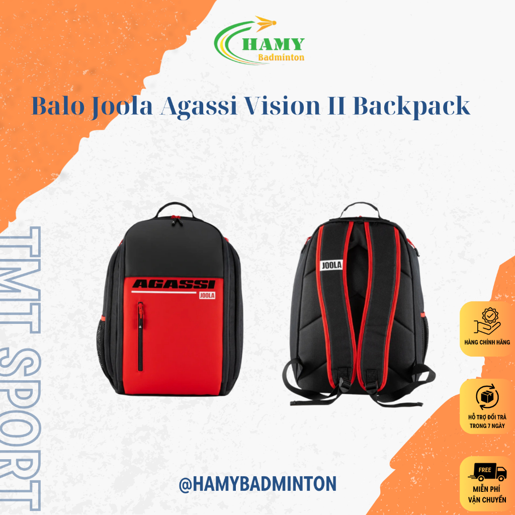 Balo Joola Agassi Edge Backpack là lựa chọn hoàn hảo để mang theo toàn bộ pickleball (vợt, giày, bón
