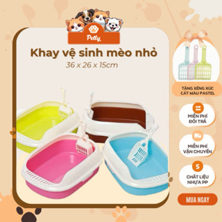 Khay vệ sinh cho mèo nhỏ dưới 2kg+có tặng kèm xẻng * SHOP SIÊU RẺ+