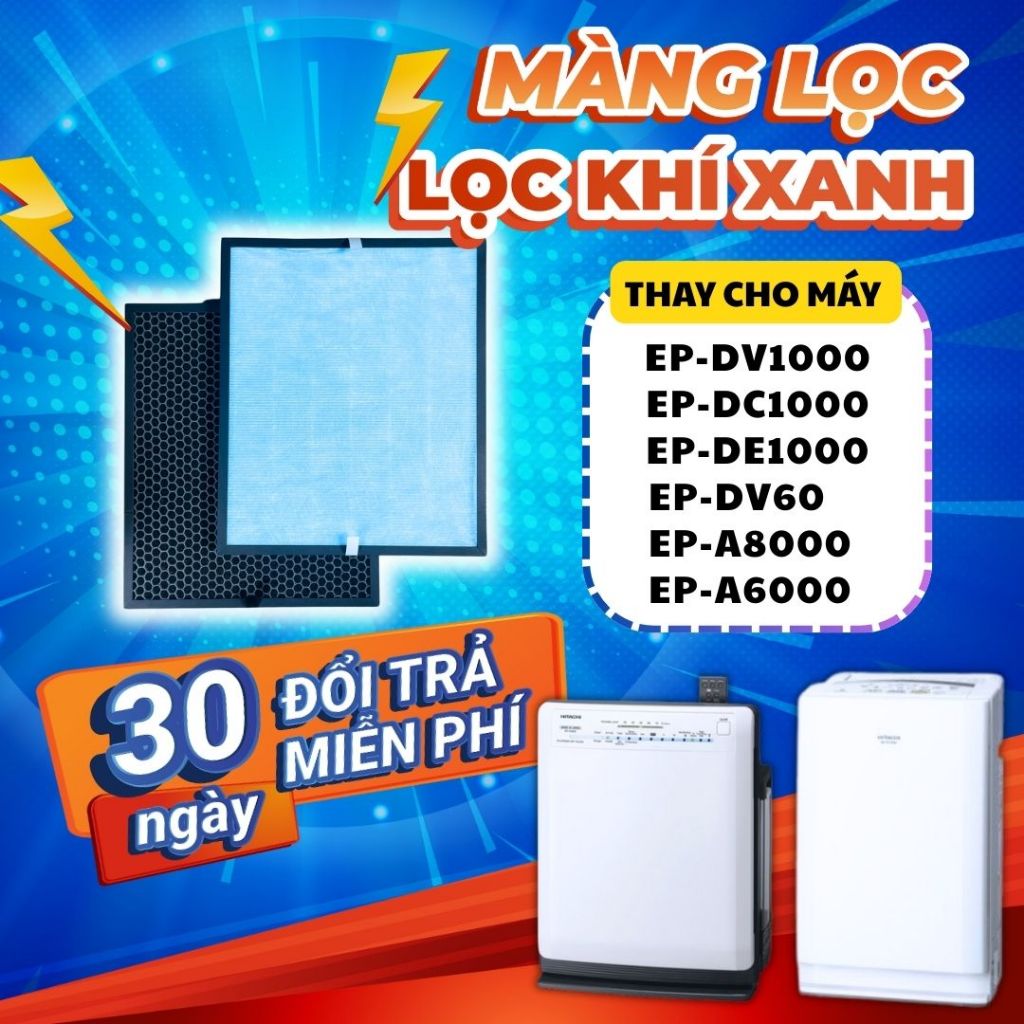 Bộ lọc LocKhiXanh® tương thích cho Màng lọc không khí Hitachi EP-A6000 / EP-A7000 / EP-A8000 / EPF-D