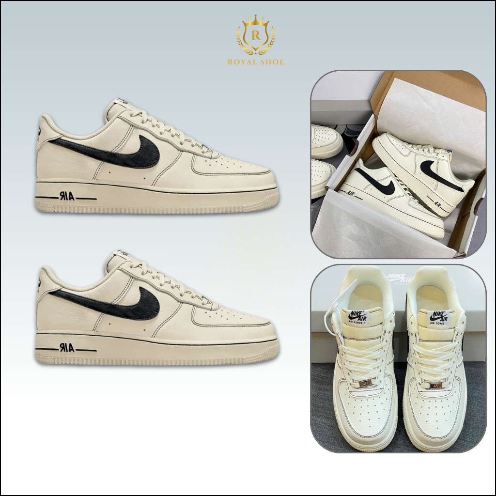 Giày Nike Air Force 1 Low Light Khaki – Sneaker AF1 Trắng Khaki Thể Thao Nam Nữ