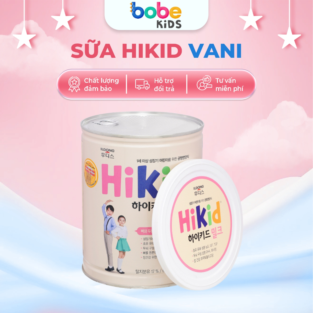 Sữa Hikid Vani Hàn Quốc 600g, Bổ Sung DHA, Canxi, Vitamin D3