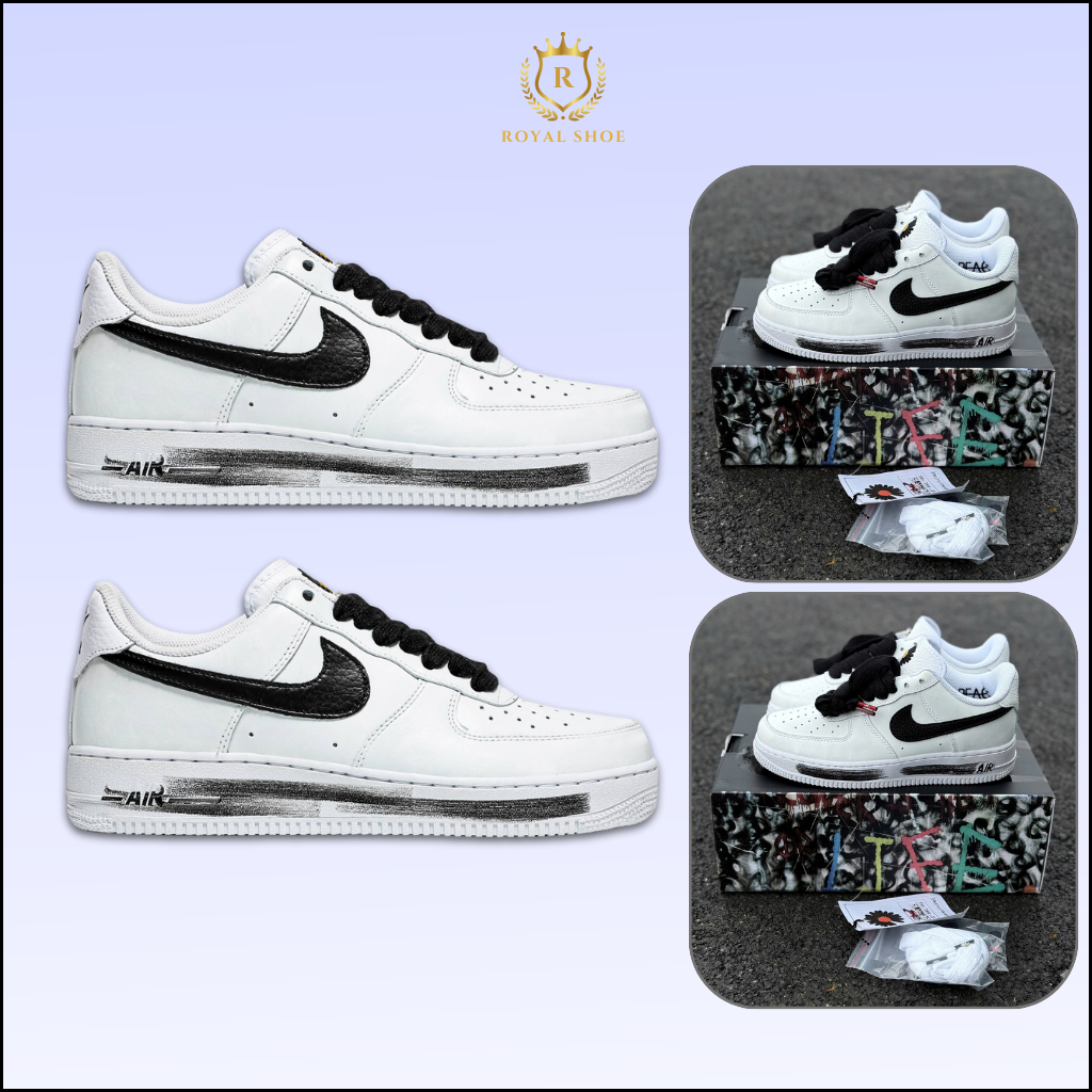 Giày Nike G-Dragon x Air Force 1 ’07 Para-Noise 2.0 – Sneaker AF1 Trắng Đen Nghệ Thuật Nam Nữ