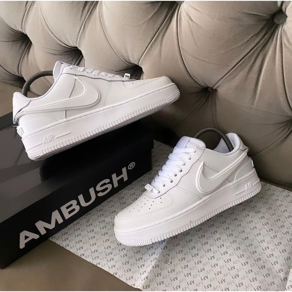 Giày Nike Air Force 1 Low Ambush Full White – Sneaker AF1 Trắng Full Nam Nữ