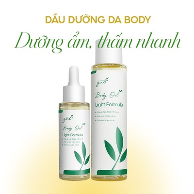 Body Oil Cho Bà Bầu Lỏng Nhẹ Thấm Nhanh - Dầu Rạn Da Giảm Ngứa Dưỡng Ẩm GUO Body Oil Light Fomular