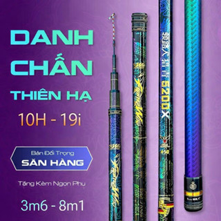  Cần Câu Tay Danh Chấn Thiên Hạ 5200X 10H Bản Đối Trọng Săn Hàng Thân Carbon Xoắn Chuyên Câu Đài 