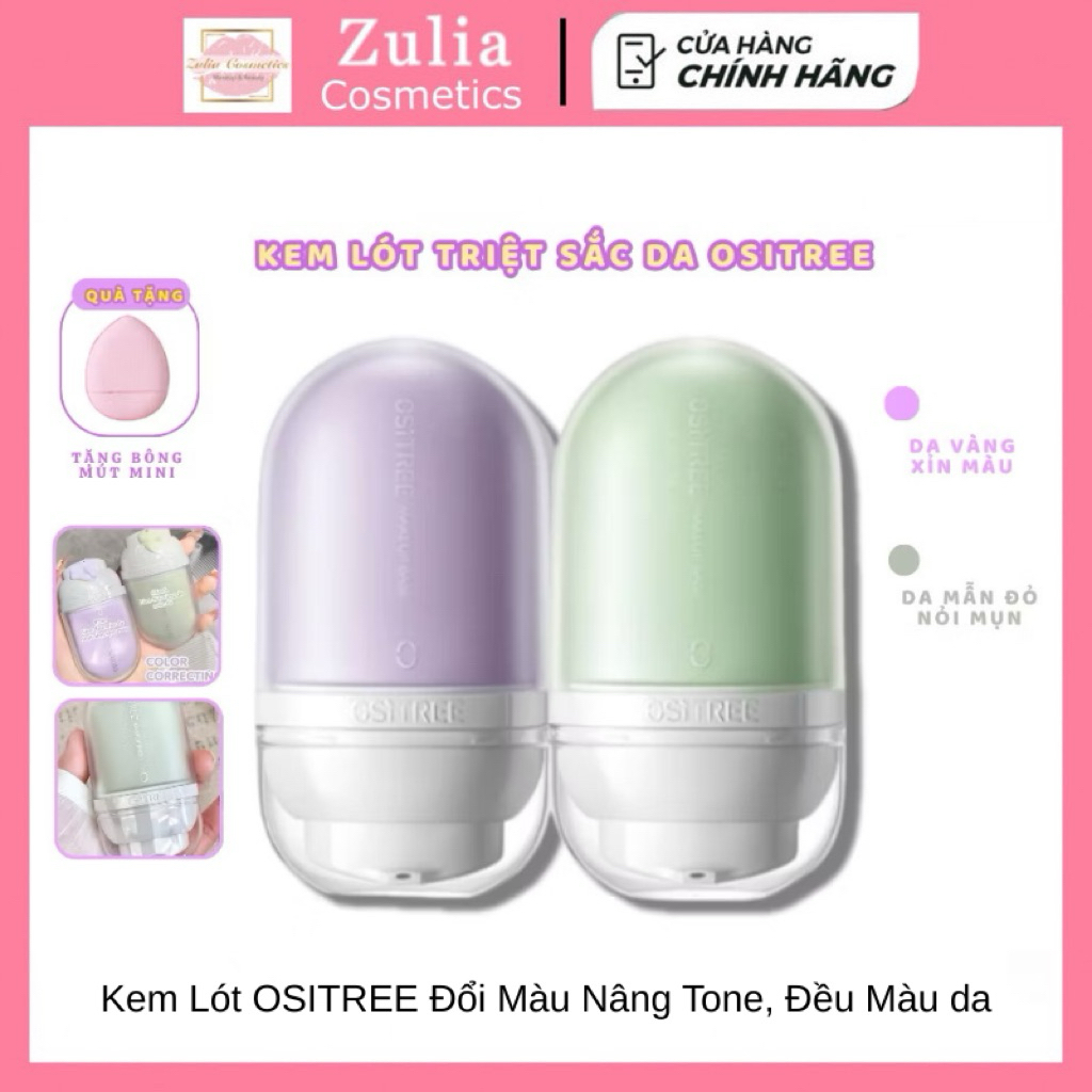 [OSITREE] Kem Lót OSITREE Đổi Màu, Kem Lót/Nền Nâng Tone, Đều Màu Da Xanh Tím 25g