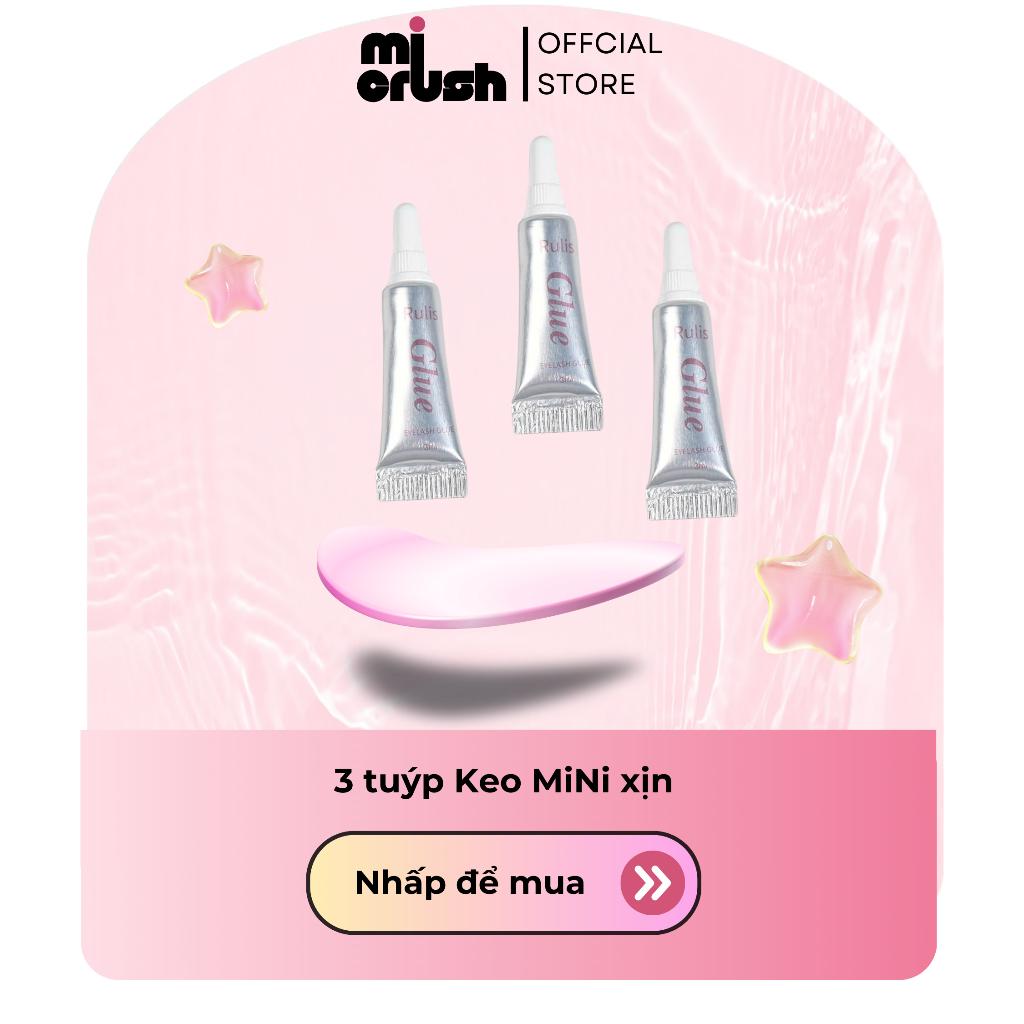 COMBO 3 Tuýp Keo Sữa Trong Suốt - Keo Dán Mi - Mi Crush VN - Keo Kích Mí