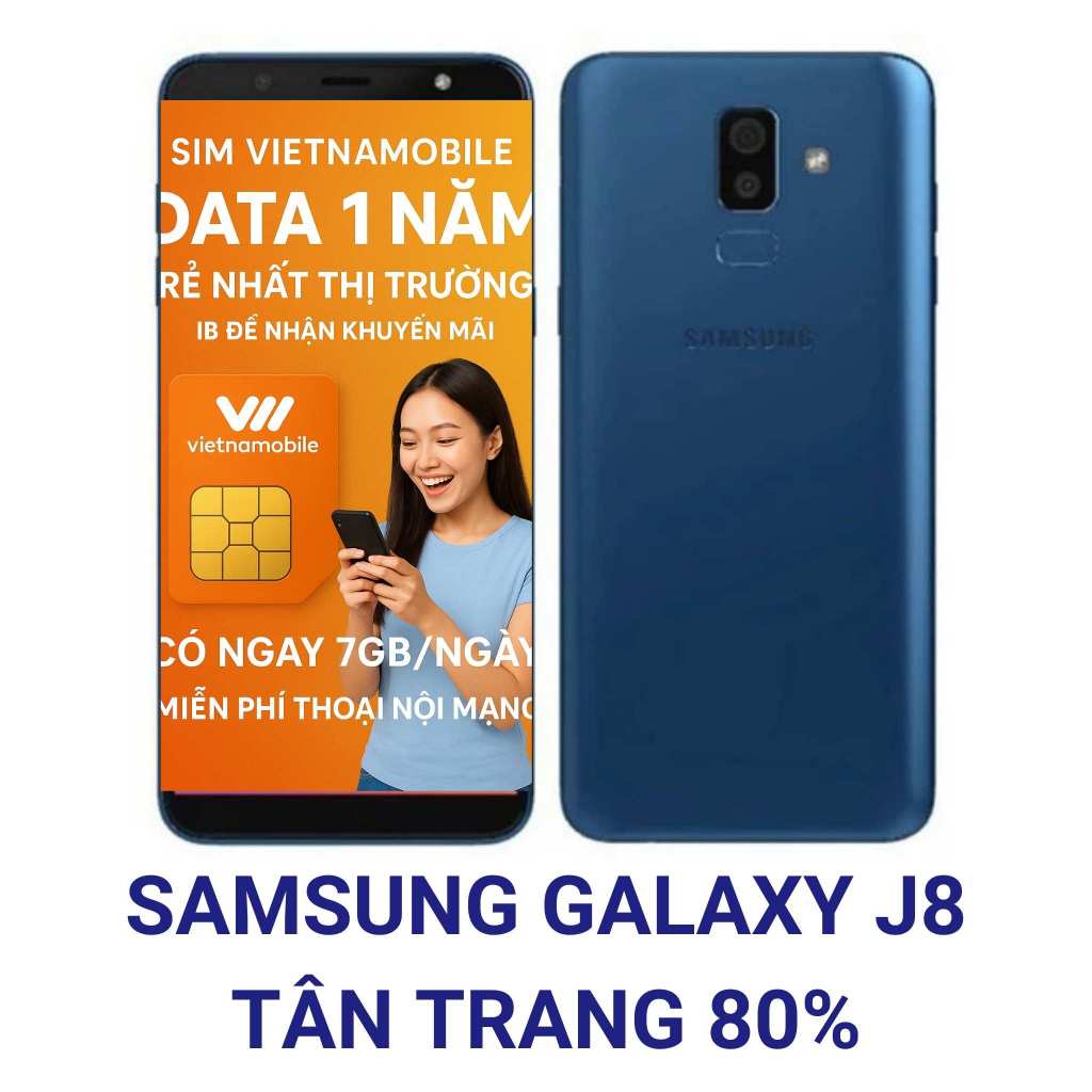 Điện Thoại Sim Data Vietnamobile 4G vào mạng sẵn 1 năm 7GB/Ngày 210GB/tháng