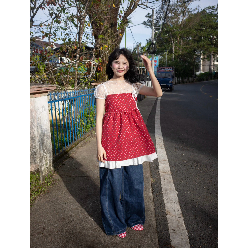 MODEN- Áo hai dây form dài ARI