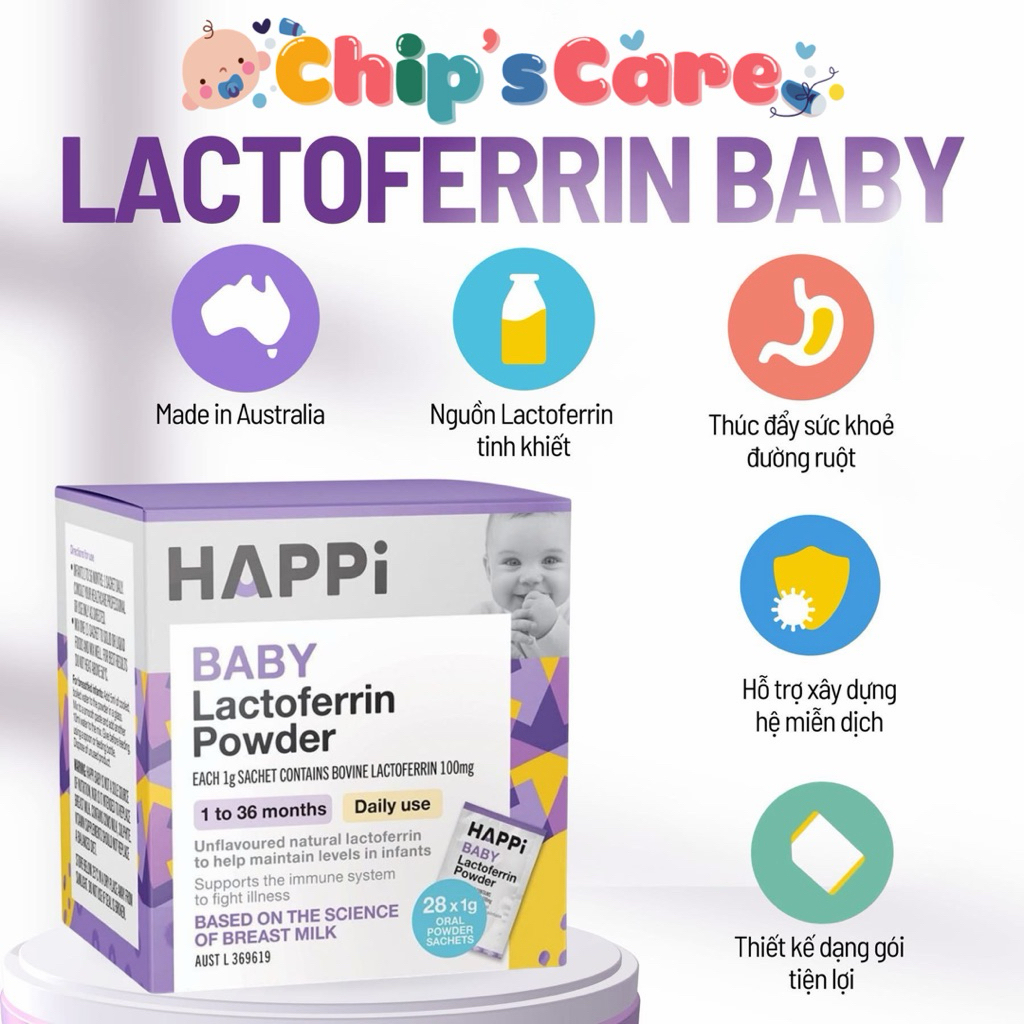 Thực phẩm bảo vệ sức khoẻ Happi Baby Lactoferrin Powder