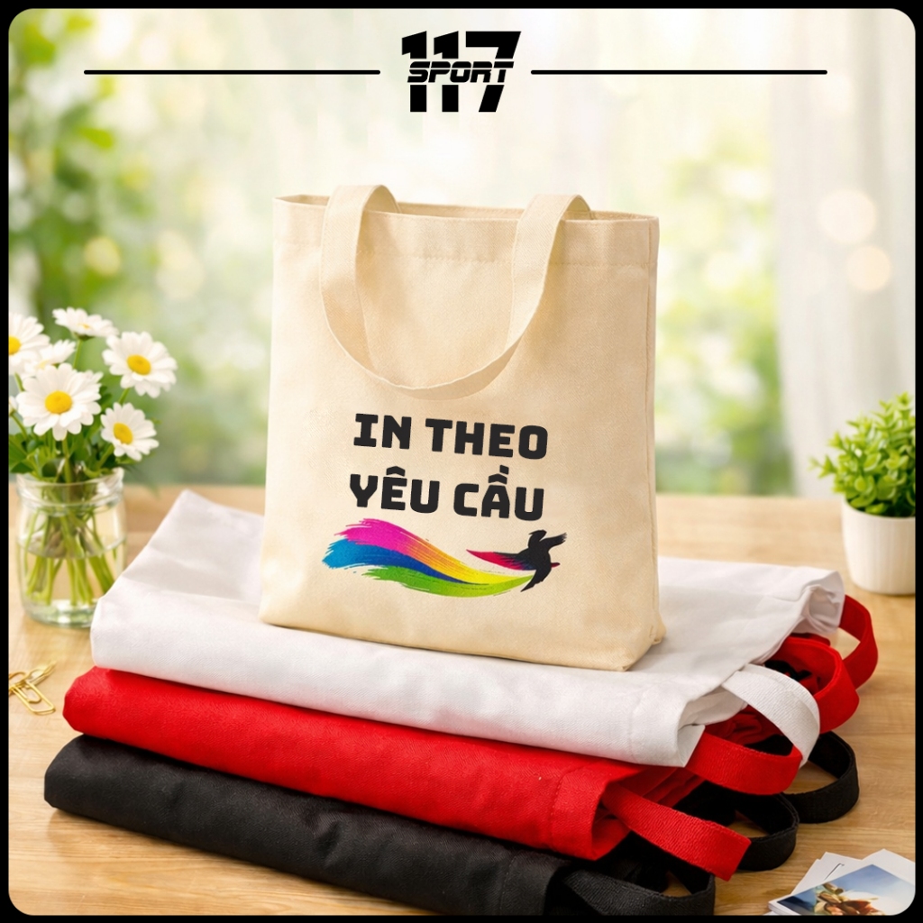 [HOT] Túi Vải Tote Canvas Cực Cute In Theo Yêu Cầu - Túi tote đi học - In Theo Yêu Cầu