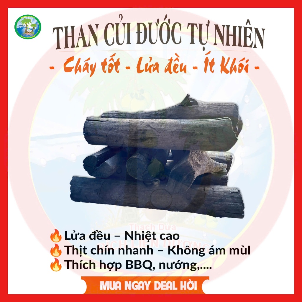 Than Củi Đước Cà Mau Tự Nhiên – Cháy Lâu Ít Khói – Đủ Loại Dài / Trung / Ngắn / Than Vụn