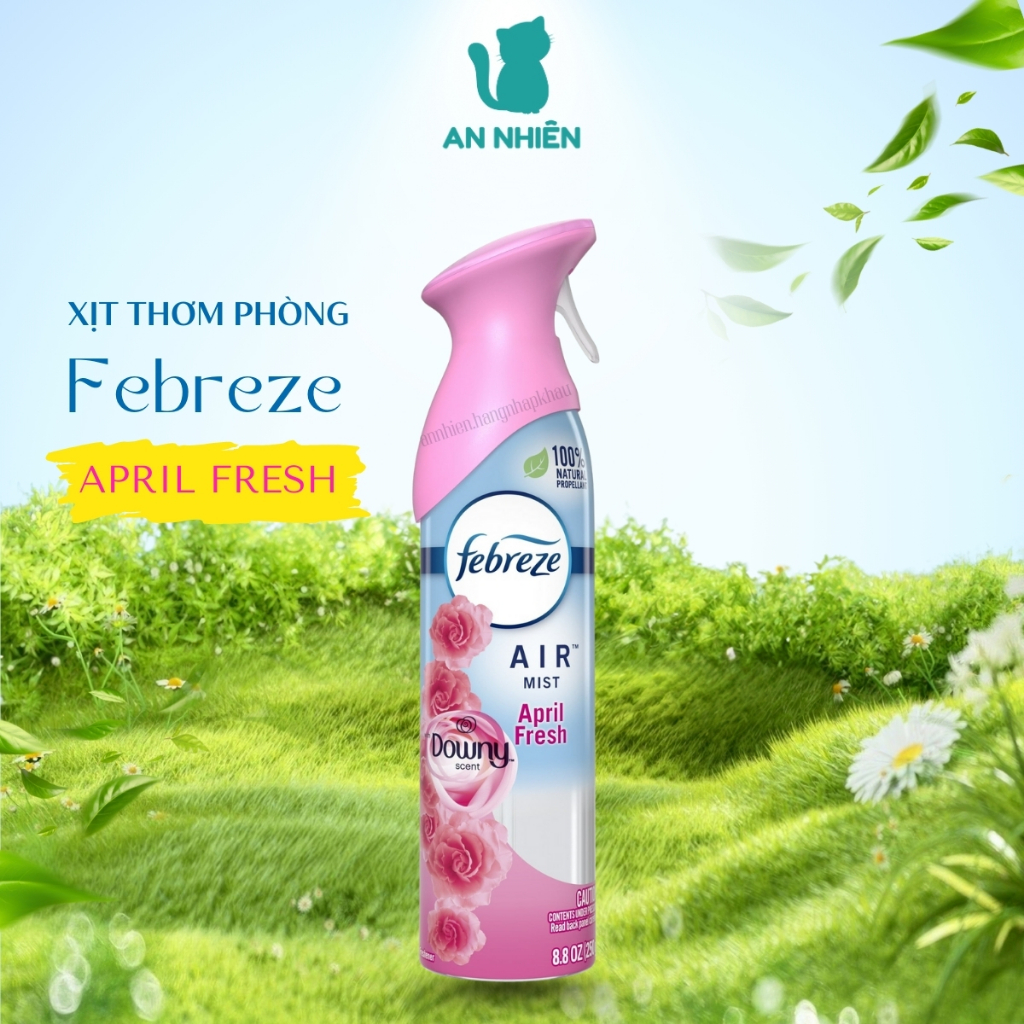Xịt thơm phòng khử mùi Febreze Air April Fresh 250g