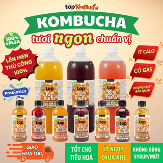 TRÀ KOMBUCHA CHUẨN VỊ Mix Trái Cây và Thảo Mộc Lành Ít Ngọt Ít Calo Lên Men Thủ Công Tươi Ngon