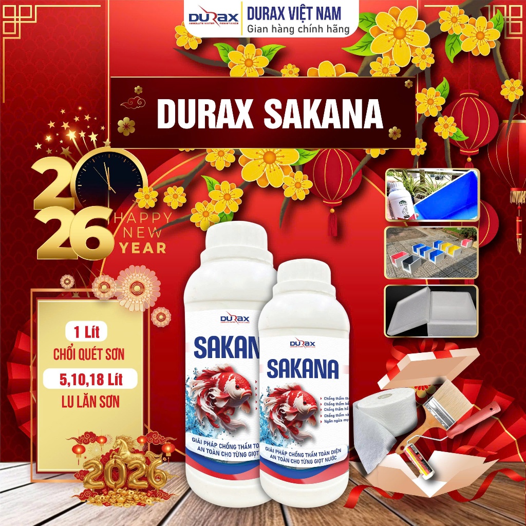 [Chính Hãng] Sơn Chống Thấm Thùng Xốp, Hồ Cá, Hồ Xi Măng, Chậu Kiểng, Cây Cảnh Bonsai, Chống Rêu / D