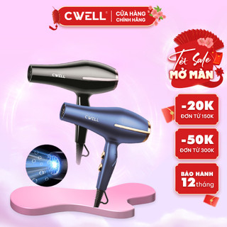  Máy sấy tóc CWell C03HD công suất lớn 1800W-2500W 6 chế độ sấy kép ánh sáng xanh bảo vệ tóc 