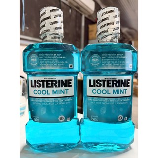 Bộ 2 chai nước súc miệng thơm mát Listerine Coolmint 750ml.