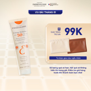  Kem chống nắng phổ rộng dưỡng ẩm cho da khô nhạy cảm Crème Solaire Embryolisse 100ml 