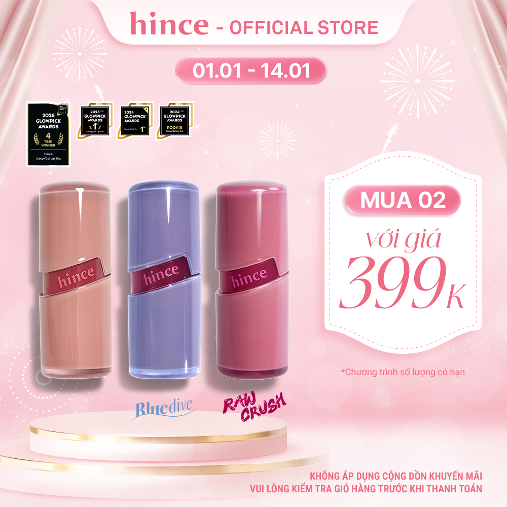   HOT  Son gel tint căng bóng tự nhiên hince Raw Glow Gel Tint 4ml 