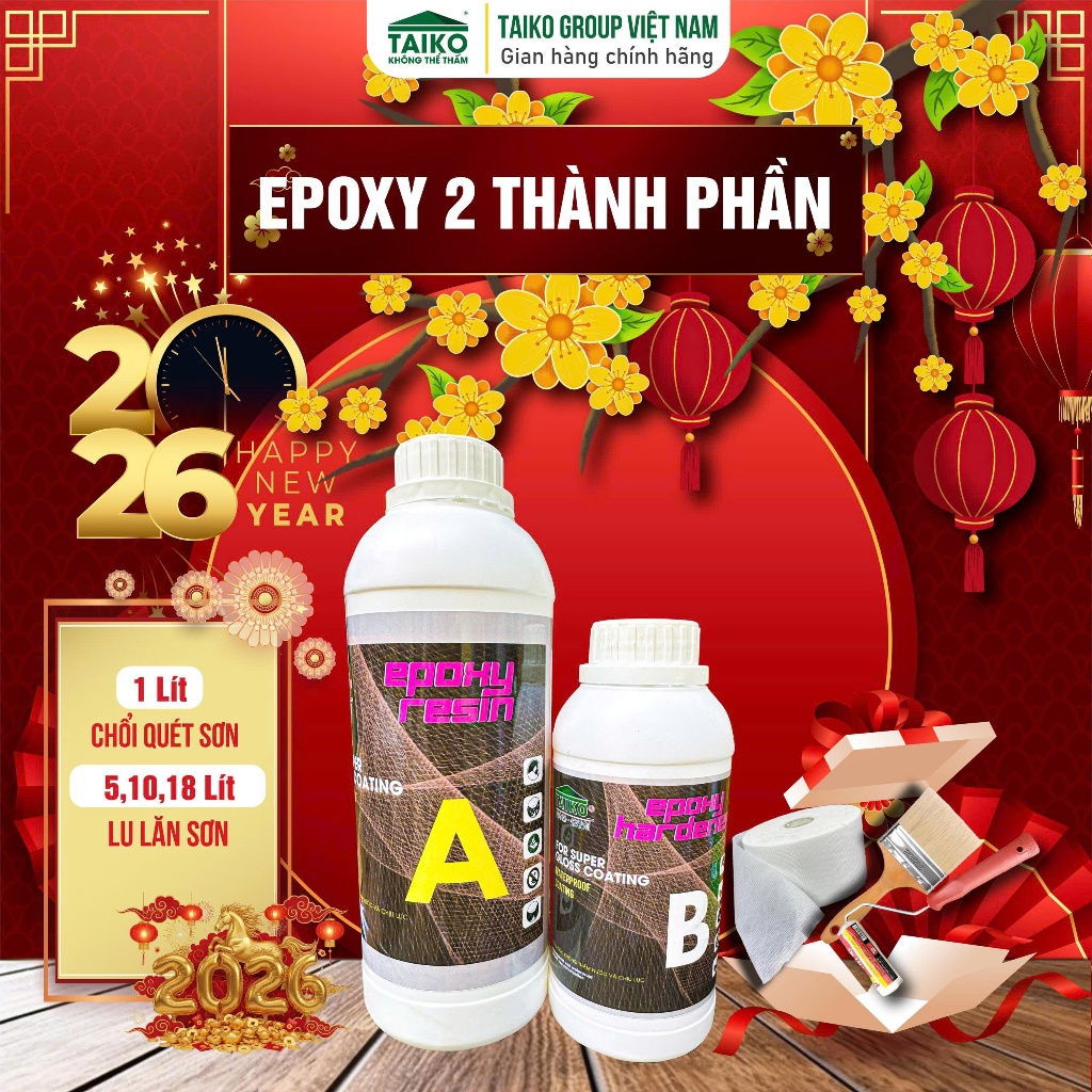 [Hàng Chính Hãng] (600G)  Keo Epoxy -  Keo chống thấm 2 thành phần trong suốt, sử lý chống thấm mặt 