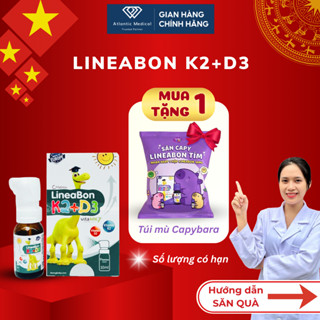   Quà Xinh  LineaBon D3 K2 Dạng Xịt Hỗ Trợ Hấp Thu Canxi Giúp Bé Cao Lớn Khỏe Mạnh LỌ 10ml 
