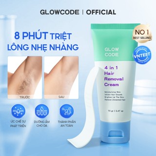 Kem tẩy lông 4in1 Glowcode tẩy lông tay chân vùng kín nách tẩy lông an toàn dịu nhẹ không đau rát triệt lông 70g 