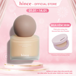  Kem nền che phủ mỏng nhẹ chống nắng SPF30 PA++ hince Second Skin Foundation 40ml 