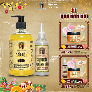  Dầu Gội Gừng thảo mộc sạch da đầu giảm gãy rụng gàu kích mọc tóc Nhà Cô Ba  Combo  