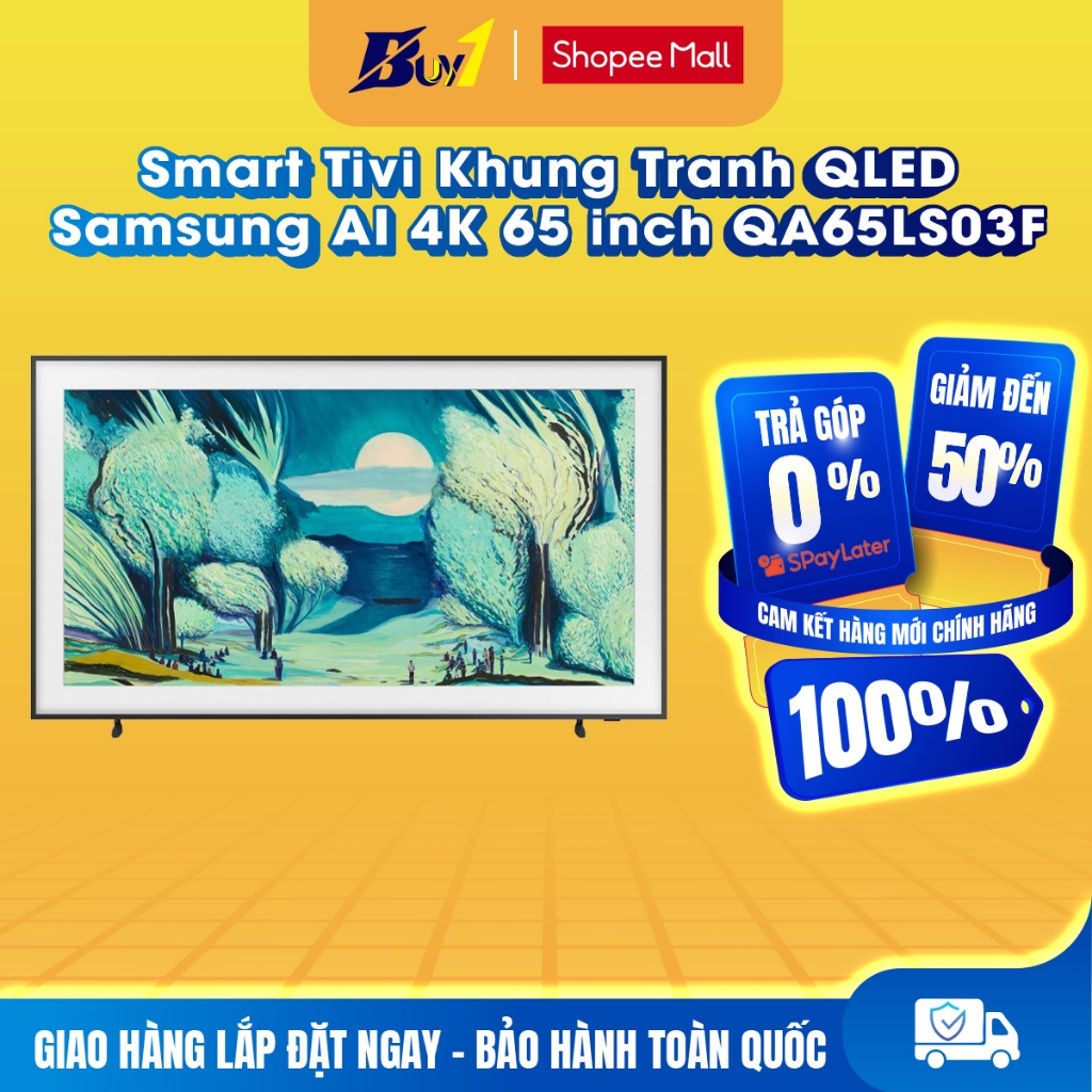 65LS03F - Smart Tivi Khung Tranh The Frame QLED Samsung AI 4K 65 inch QA65LS03F - Hàng chính hãng