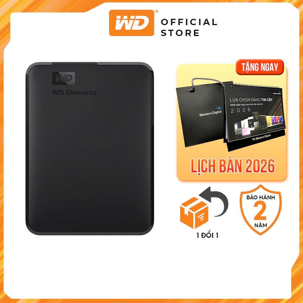 Ổ cứng di động WD Elements 2.5 Inch 1TB | 2TB | 3TB | 4TB chính hãng