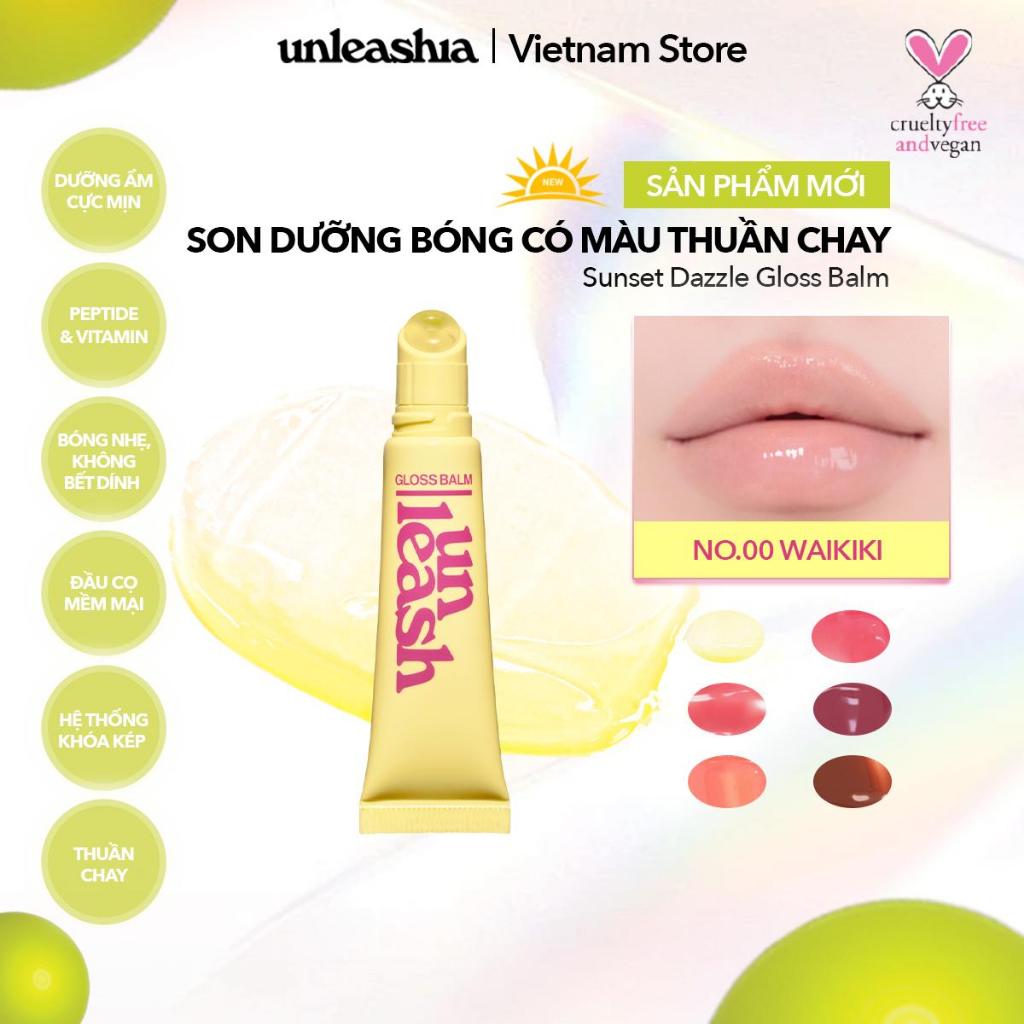 [KOL x Unleashia] SON BÓNG DƯỠNG CÓ MÀU THUẦN CHAY UNLEASHIA Sunset Dazzle Gloss Balm 10g