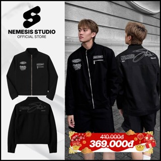  Somay Nemesis | Áo Khoác Jean Denim Cổ Trụ Form Boxy Phong Cách Vintage Work Jacket Kaki Nam Nữ Đứng 