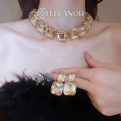 Bông tai dây chuyền nữ Eleanor Accessories bộ trang sức phụ kiện trang sức khuyên tai vòng cổ 11260
